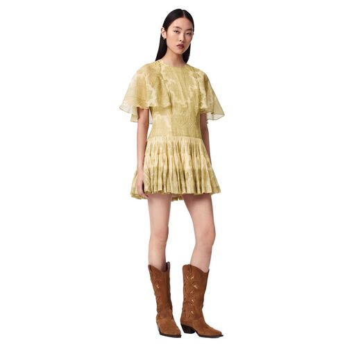 AllSaints Yanna Slim Fit Tiered Mini Dress